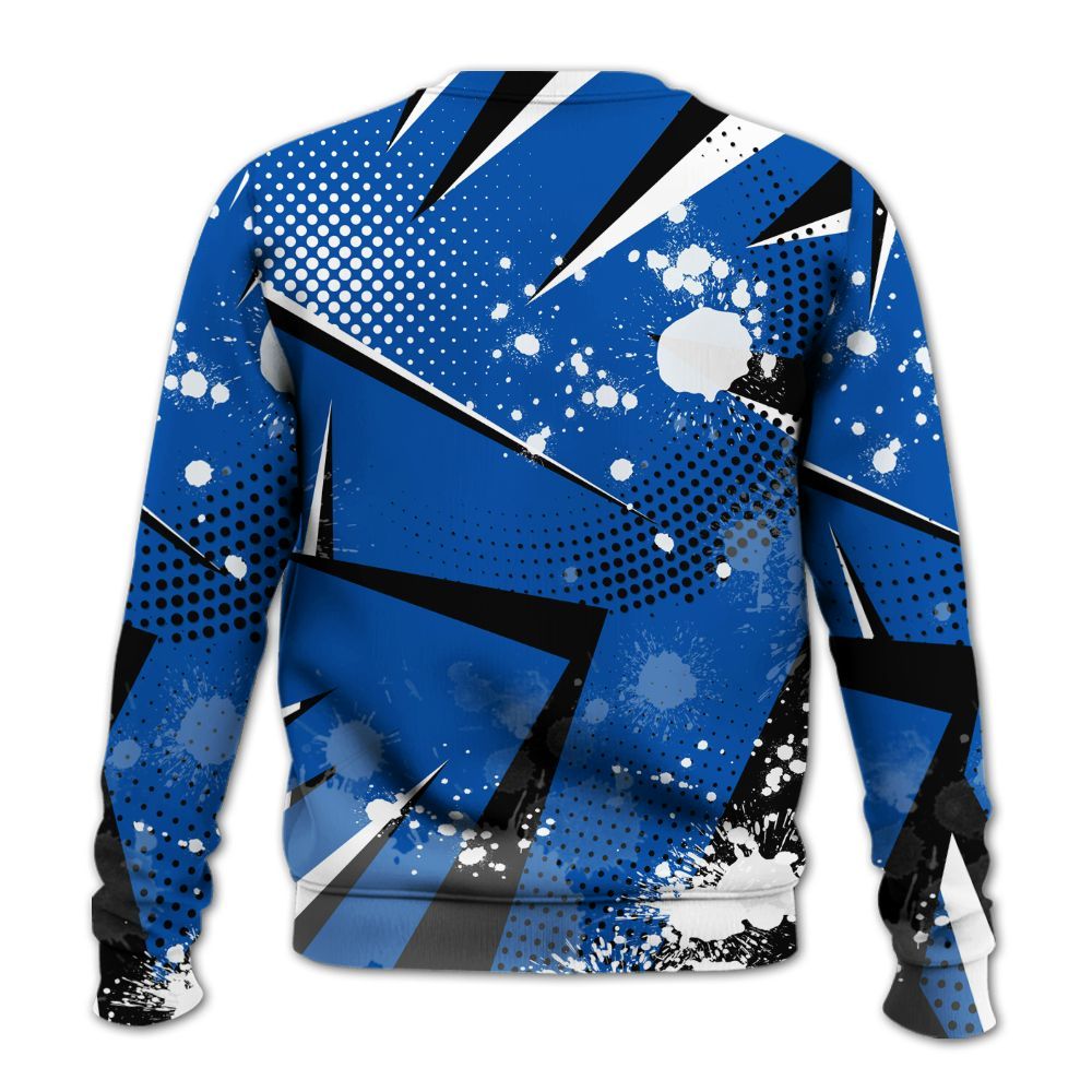 Sweatshirt To Match Racer Blue 5s - Poly Trust No One Dripping All Over Print