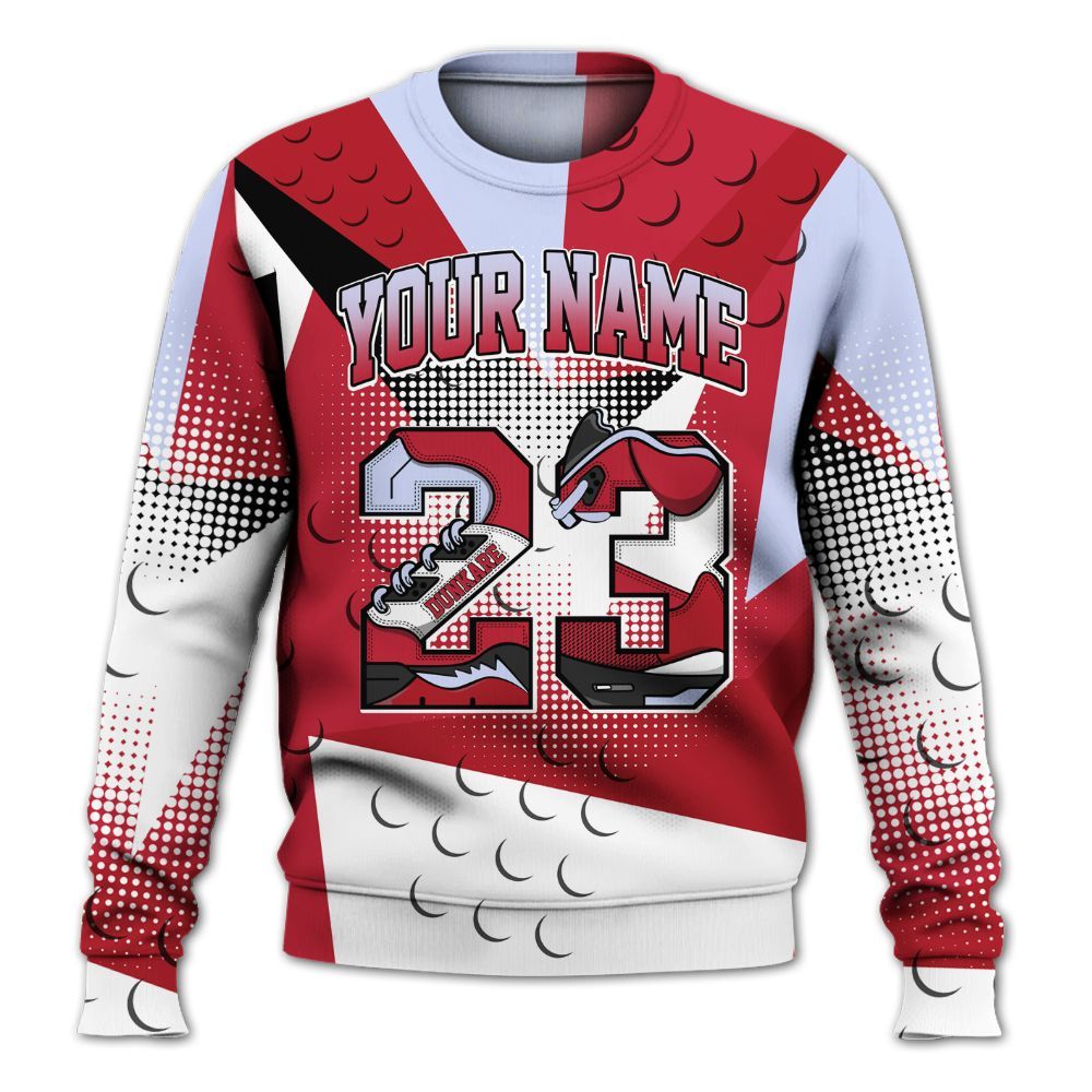 Sweatshirt To Match Toro Bravo 6s - Poly Custom Name Number 23 5s All Over Print