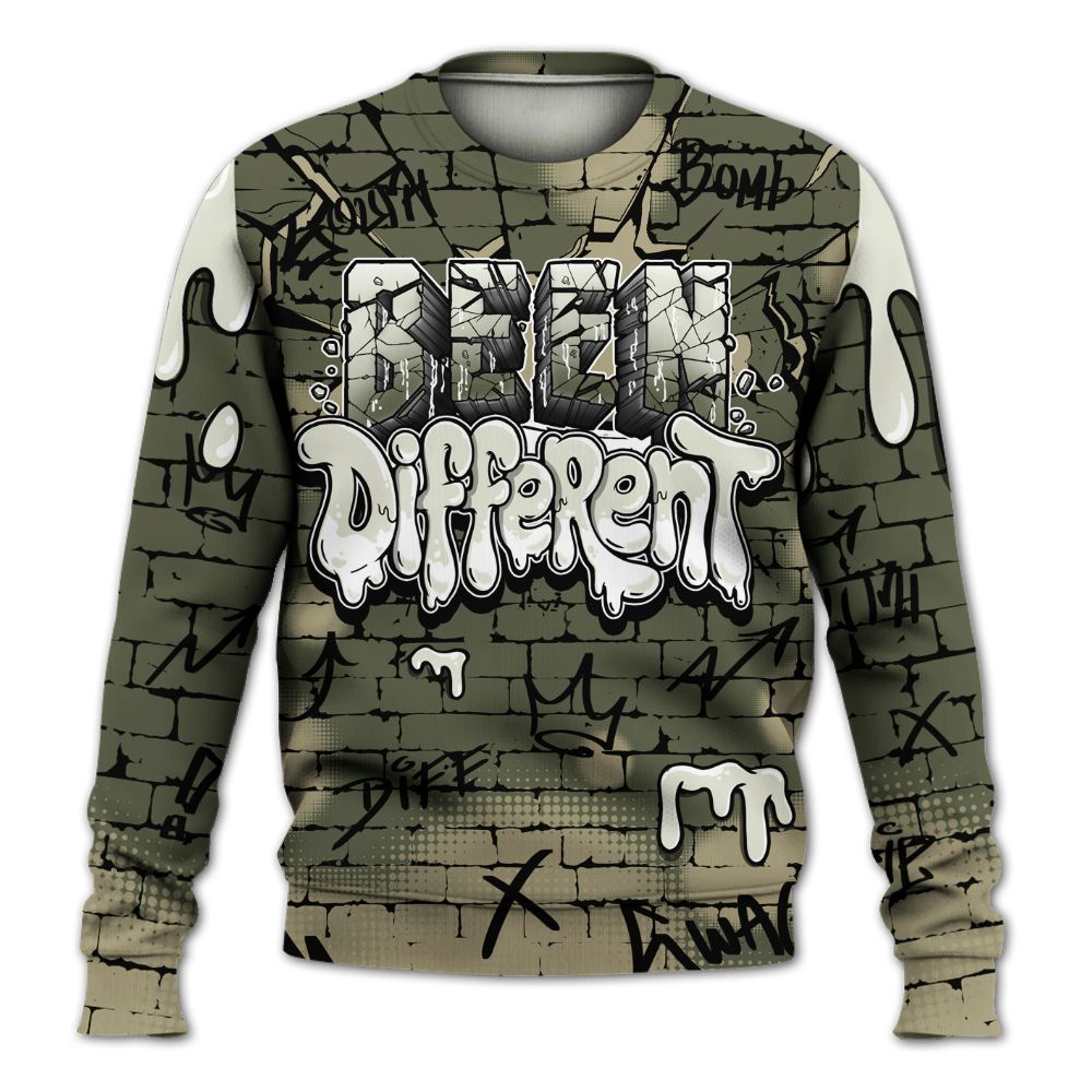 Sweatshirt To Match Low OG Medium Olive 1s - Been Different All Over Print