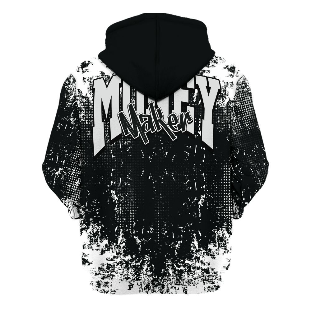 Hoodie To Match Mid Space Jam 1s - Move In Silence Money Street Retro All Over Print