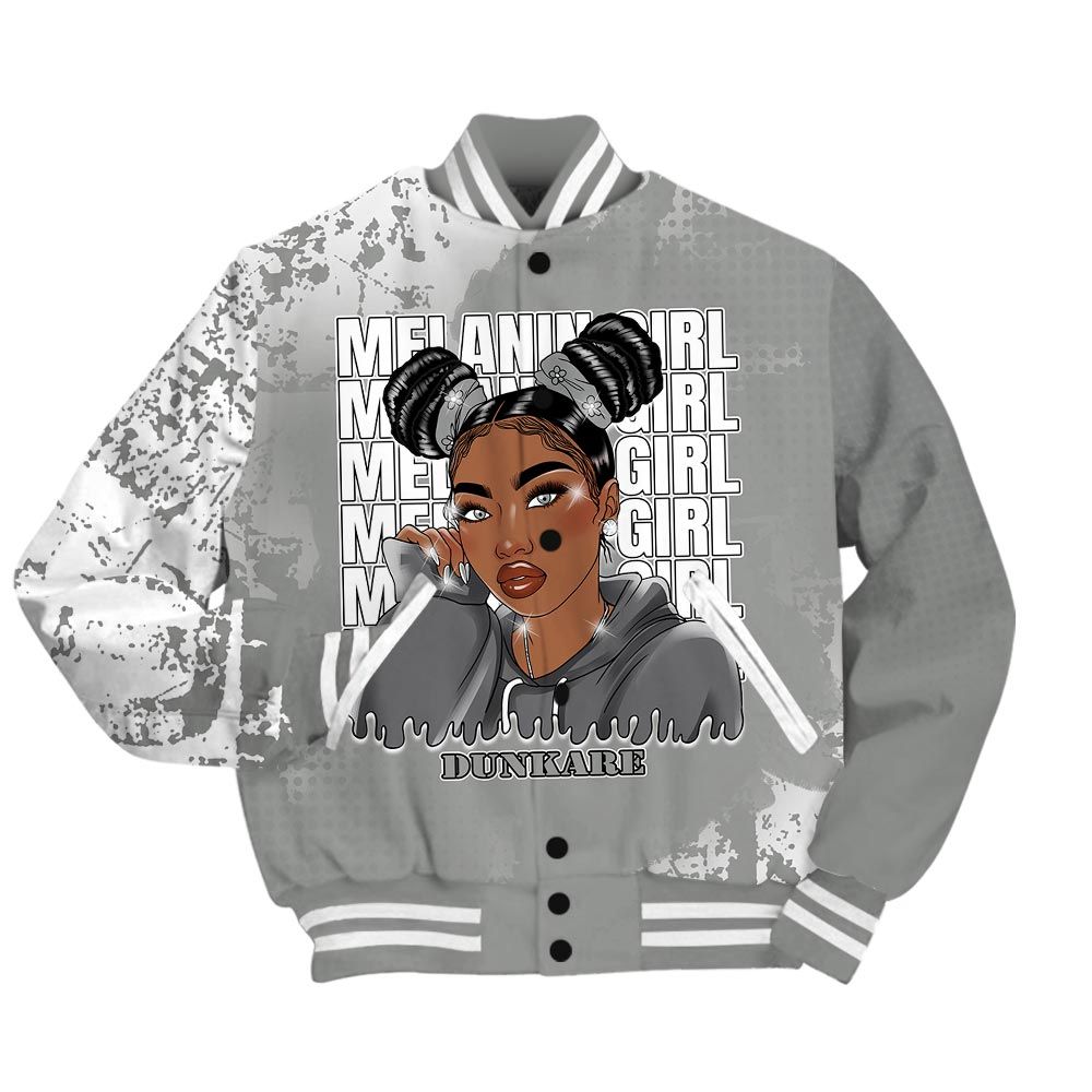 Varsity Jacket To Match Paris Cement Grey 4s - Melaninn Unique Glitch Dot Varsity Jacket Unisex