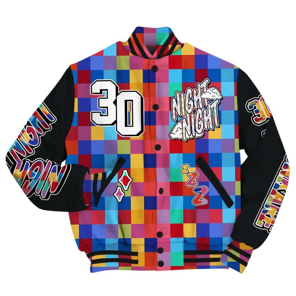 Varsity Jacket To Match Air Rainbow Weave - Seeya Skeleton All Over Print