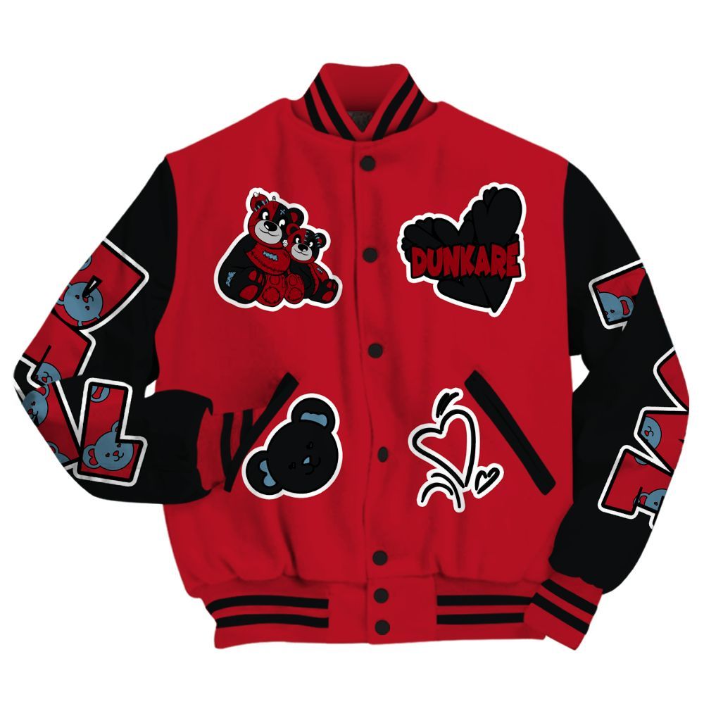Varsity Jacket To Match Retro Raging Bull 5s - Sincere Fondness Bear All Over Print