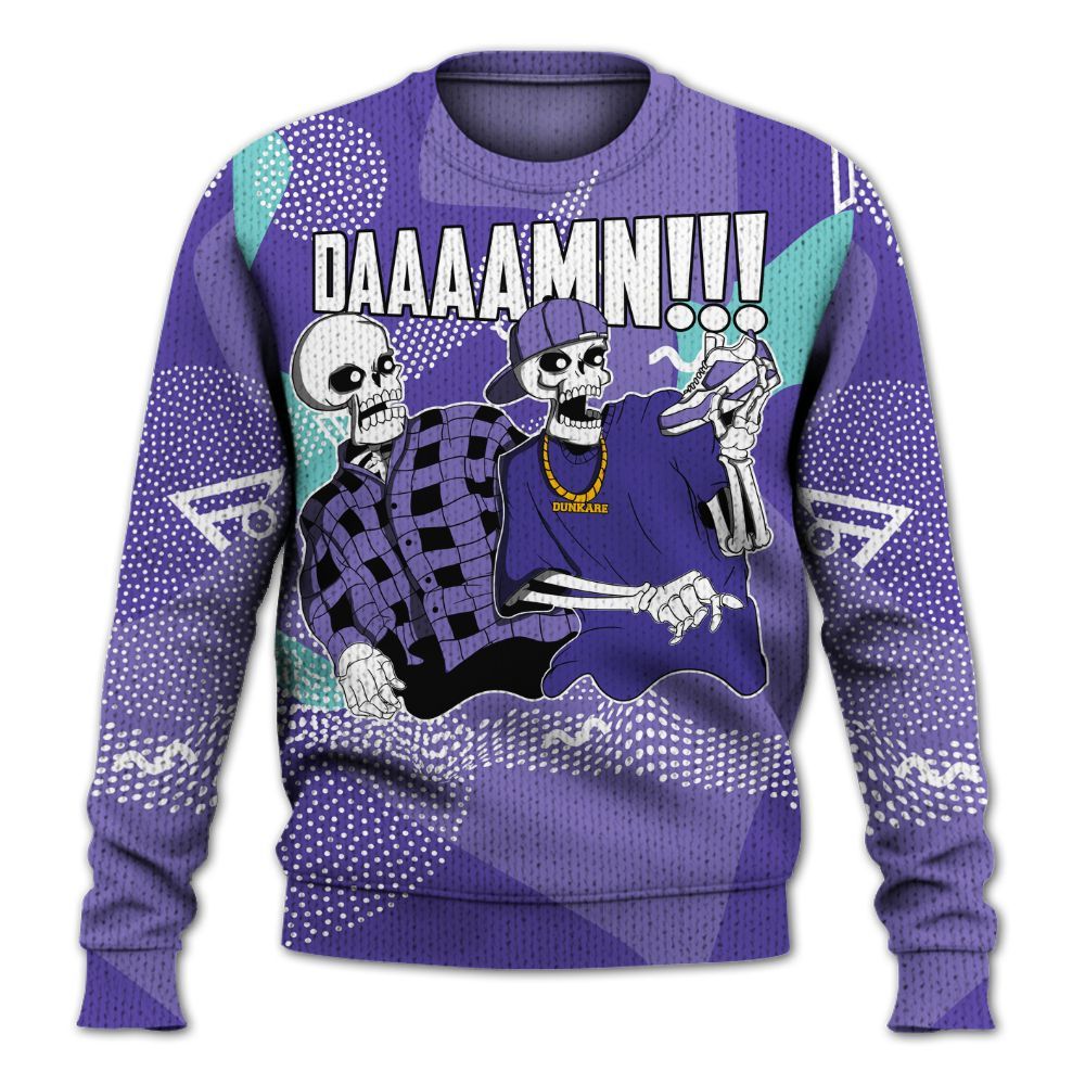 Knitted Sweater To Match Low Hornets 1s - Graphic Meme Damnn