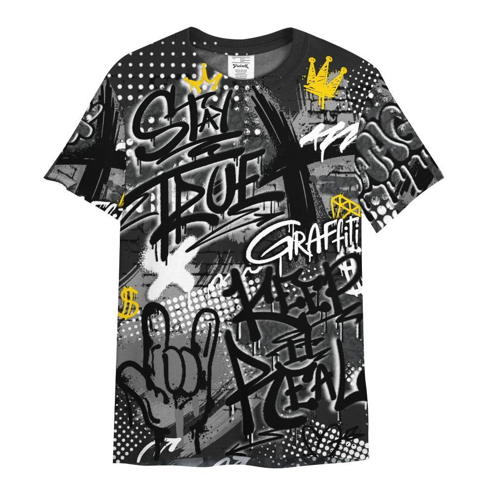 Shirt To Match Black Cat 3s - True It Real Graffiti Streetwear All Over Print