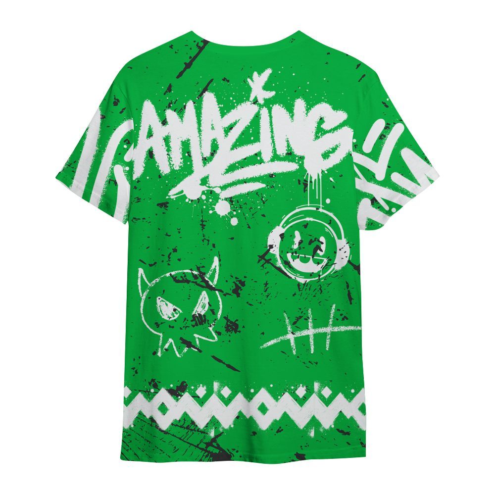 Shirt To Match Lucky Green 5s - Friday Sneaker Crayon All Over Print