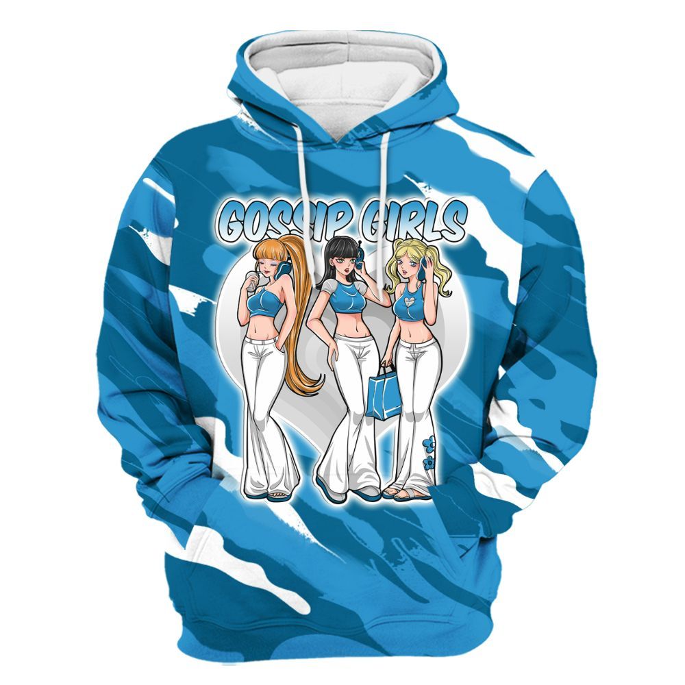Hoodie To Match Powder Blue 9s - Gossip'Girls All Over Print