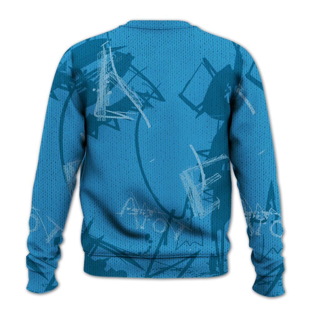 Knitted Sweater To Match Powder Blue 9s - Allen Answer Skeleton Messyz