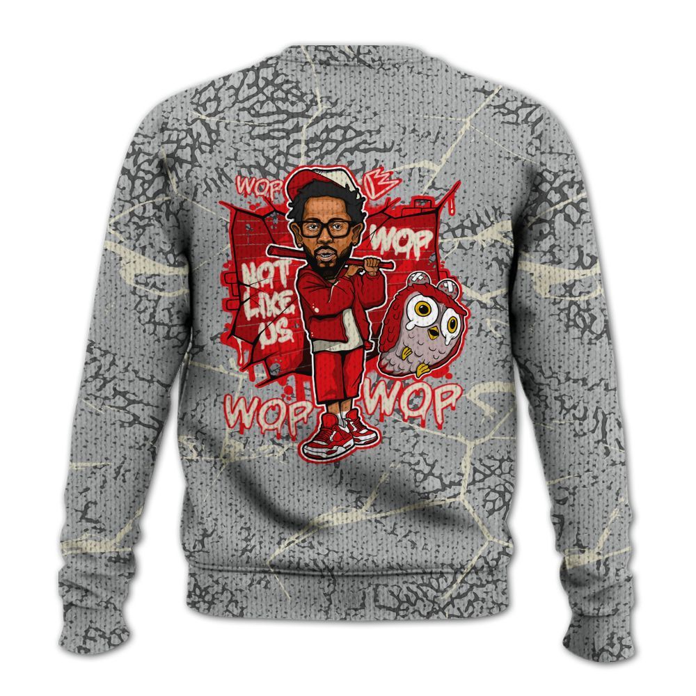 Knitted Sweater To Match Cement Grey 3s - None Like ComptonCity Graphic Crack