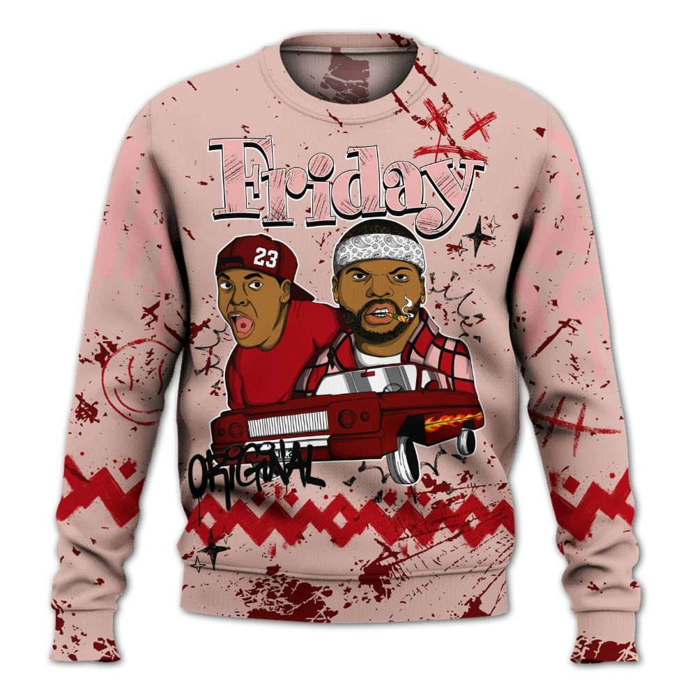 Sweatshirt To Match Low Valentines Day 1s - Friday Sneaker Crayon All Over Print