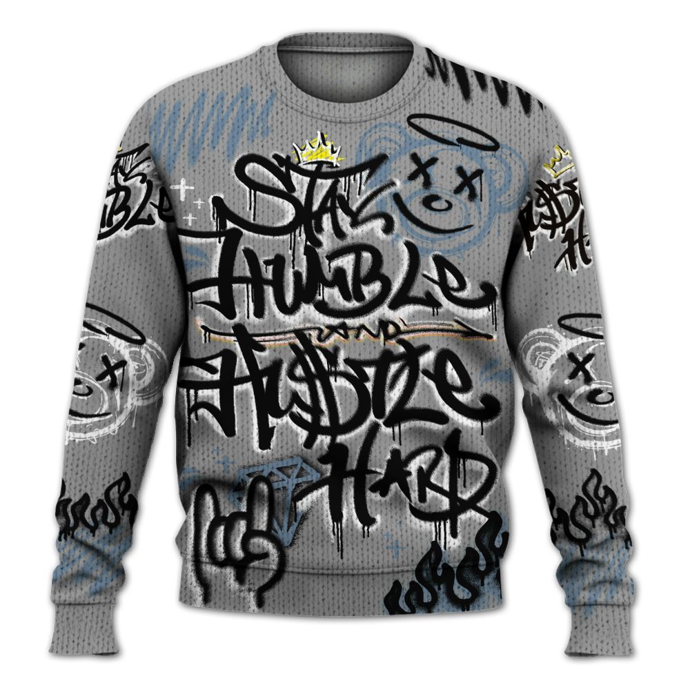 Knitted Sweater To Match Black Chrome 6s - Humble Drip Streetwear Graffity