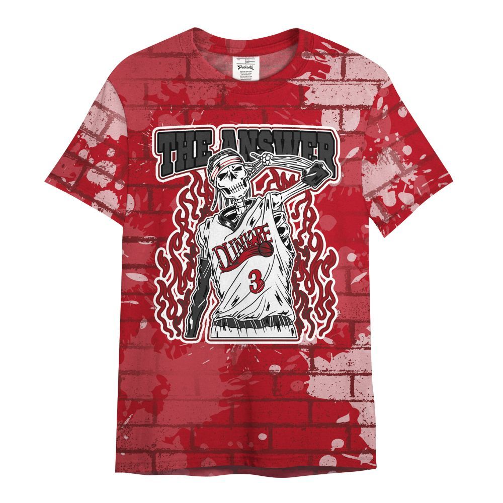 Shirt To Match Bred Velvet 11s - Allen Answer Skeleton Brick All Over Print