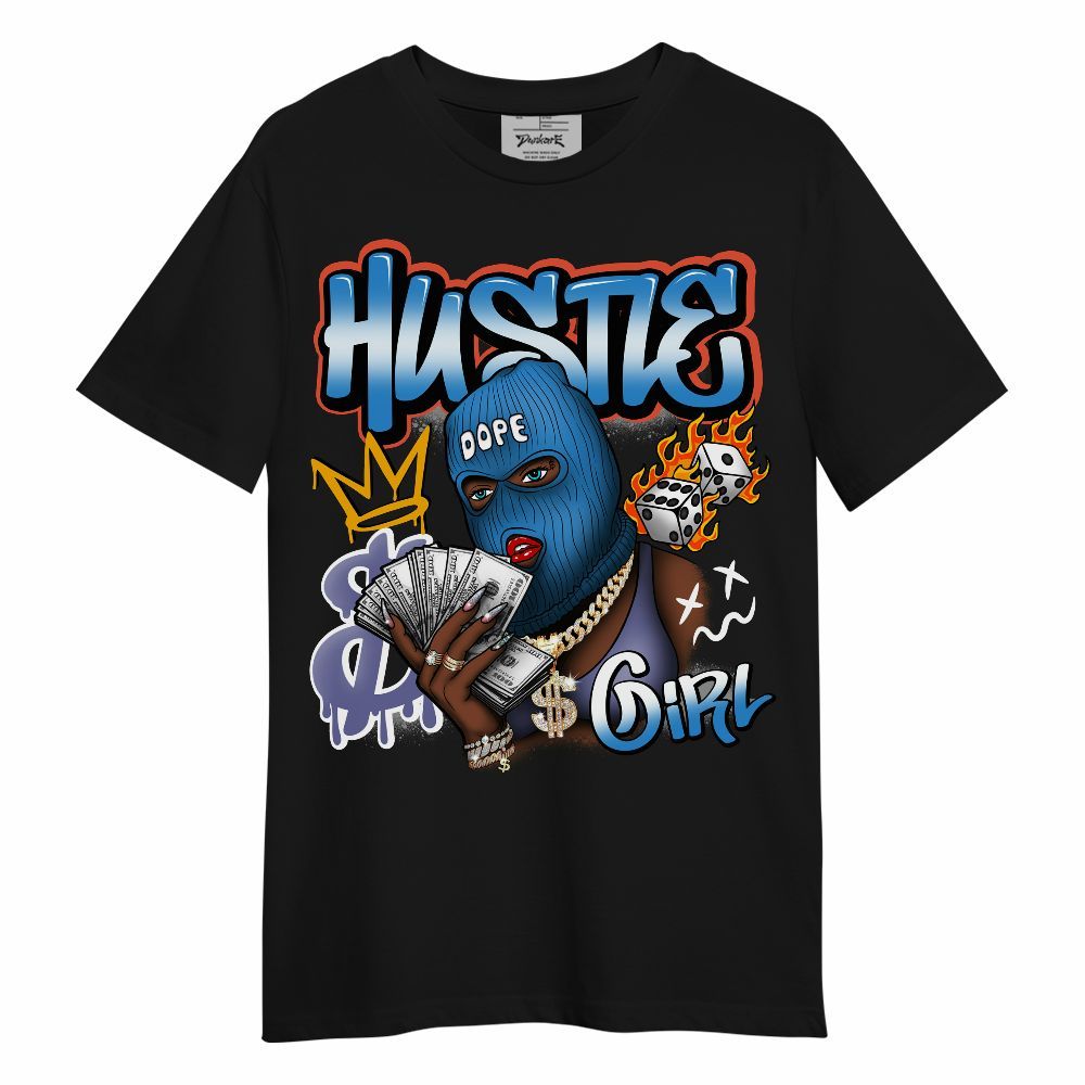 Shirt To Match Hi-Res Blue 700s - Money Hustles Girl Streetwear Unisex Shirt