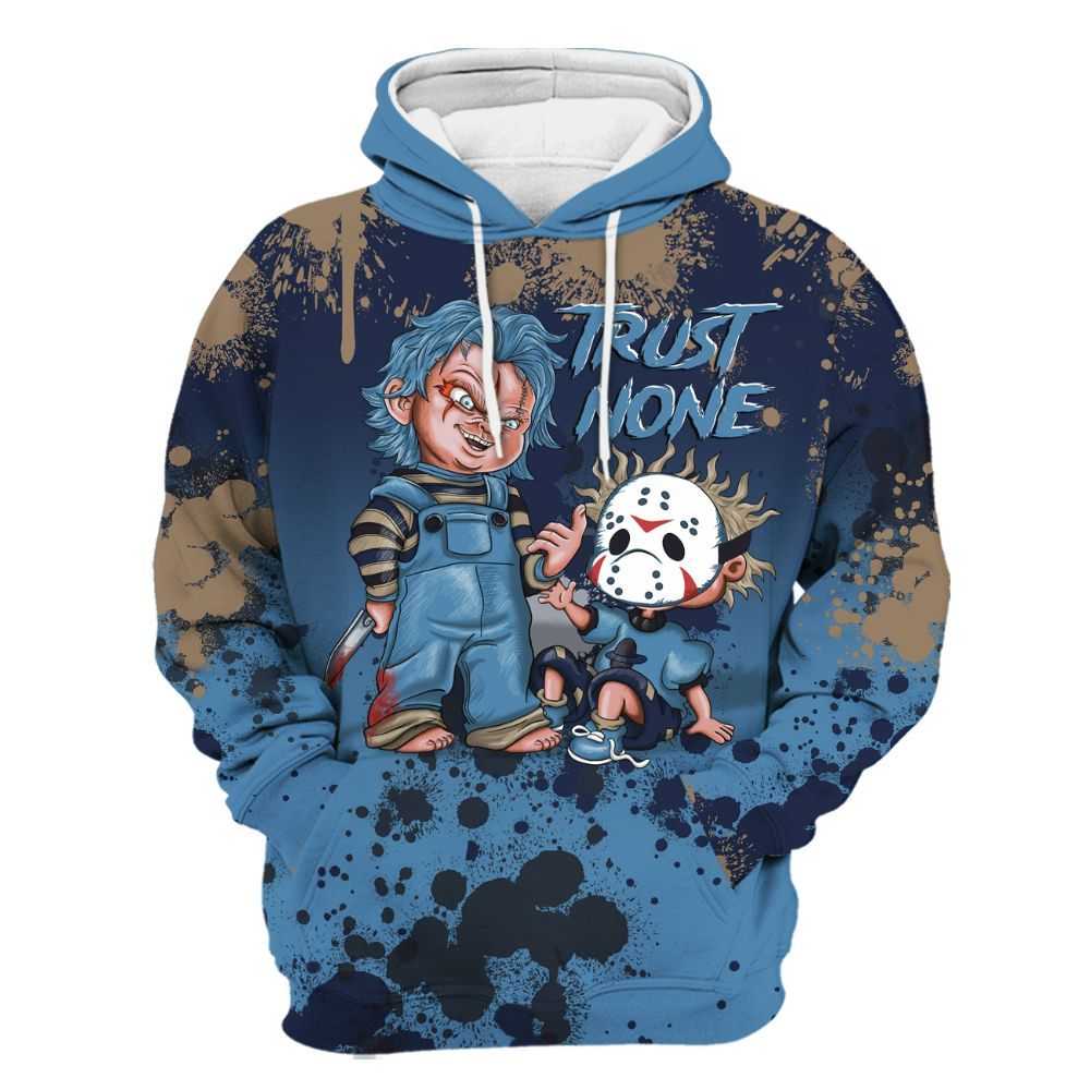 Hoodie To Match Air Force 1 Stash - Trust No One Scary All Over Print