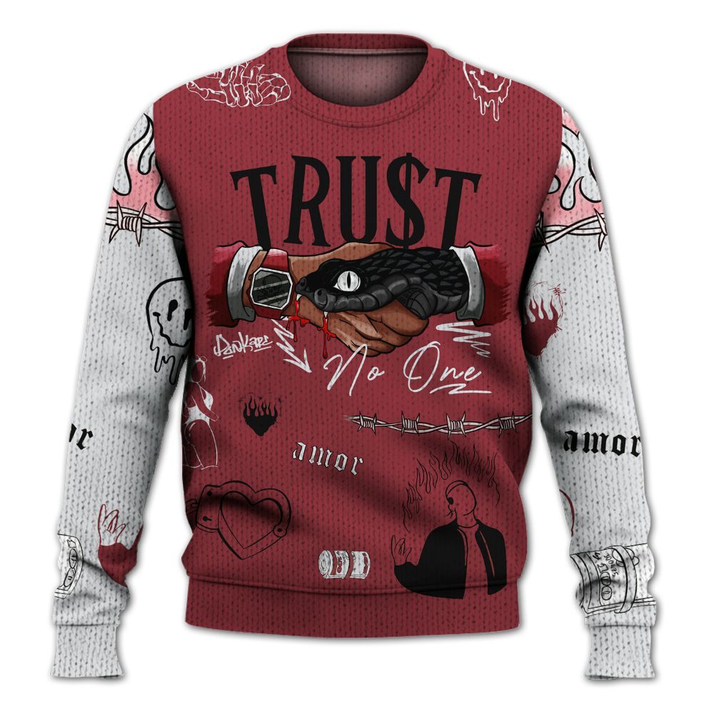 Knitted Sweater To Match Black Toe 14s - Snake Trust No One