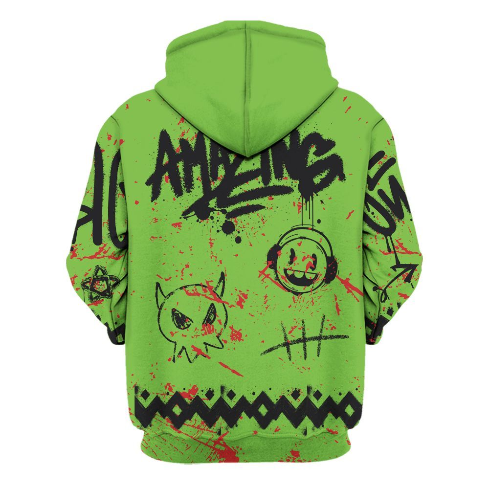 Hoodie To Match Air Max Waffle SP Action Green - Friday Sneaker Crayon All Over Print