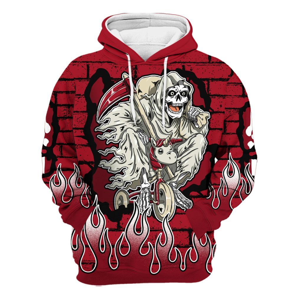 Hoodie To Match 2025 High OG Cinnabar 1s - Self Make Skeleton Crashed All Over Print