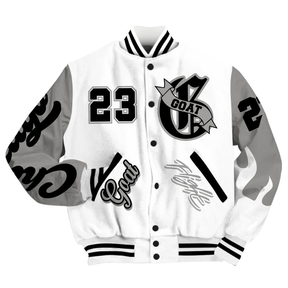 Varsity Jacket To Match OG Steel Grey 10s - The G.O.A.T Streetwear All Over Print