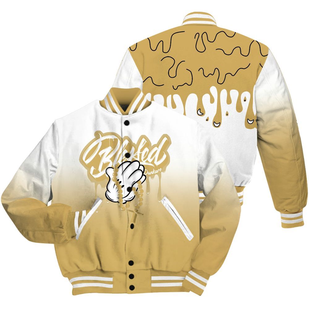 Varsity Jacket To Match Craft Paris 6s Shirt, God Blessed Drip All Over Print