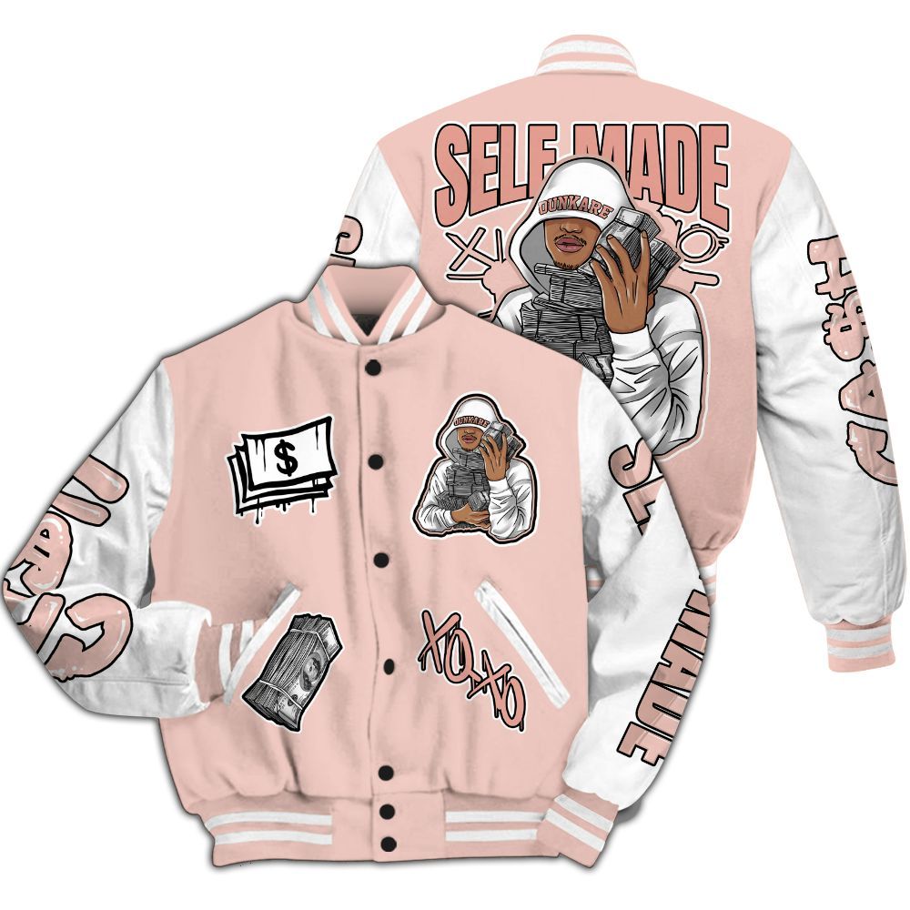 Varsity Jacket To Match Low Legend Pink 11s - Selfmade Unique All Over Print