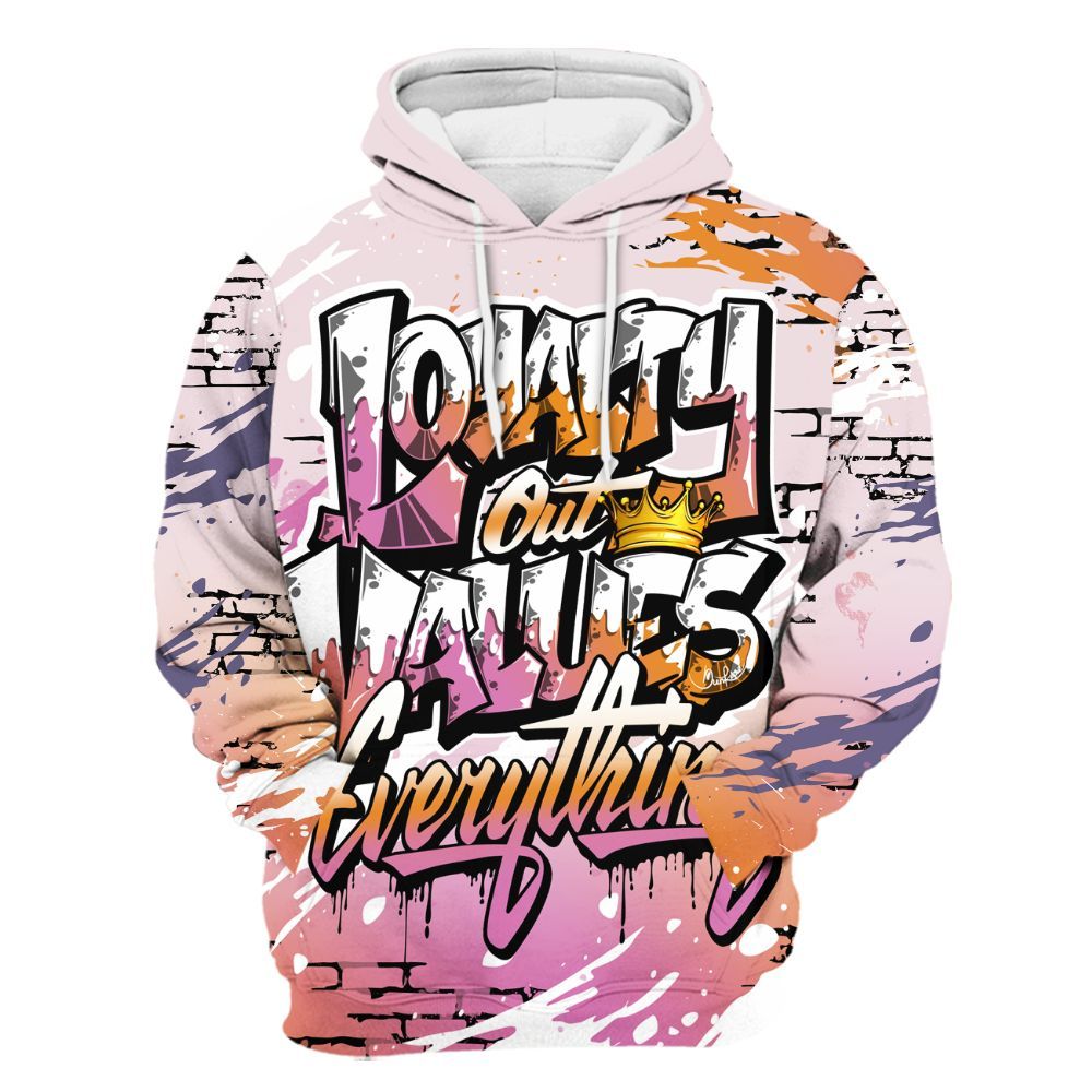 Hoodie To Match Book Sunrise 1s - Values Of Loyalty Drip All Over Print