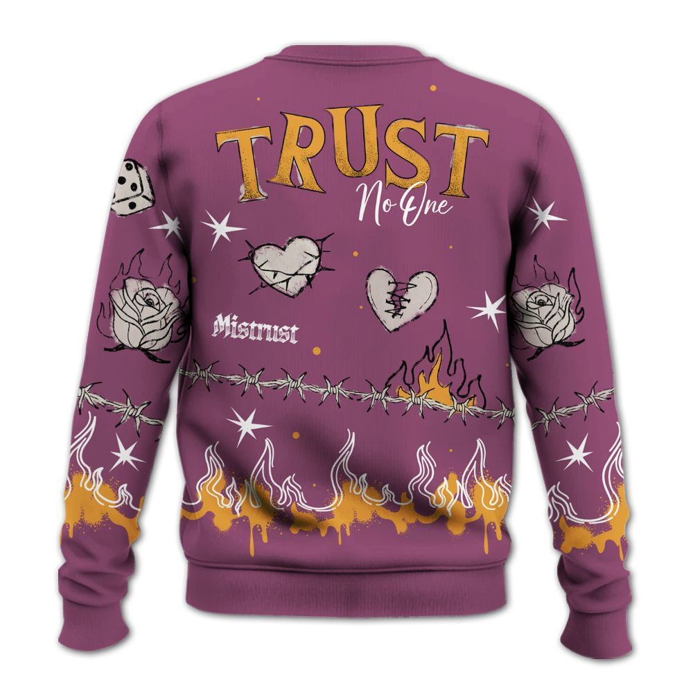 Sweatshirt To Match High OG Brotherhood 1s - Trust No One Snake-Bite Doodle Crayon All Over Print