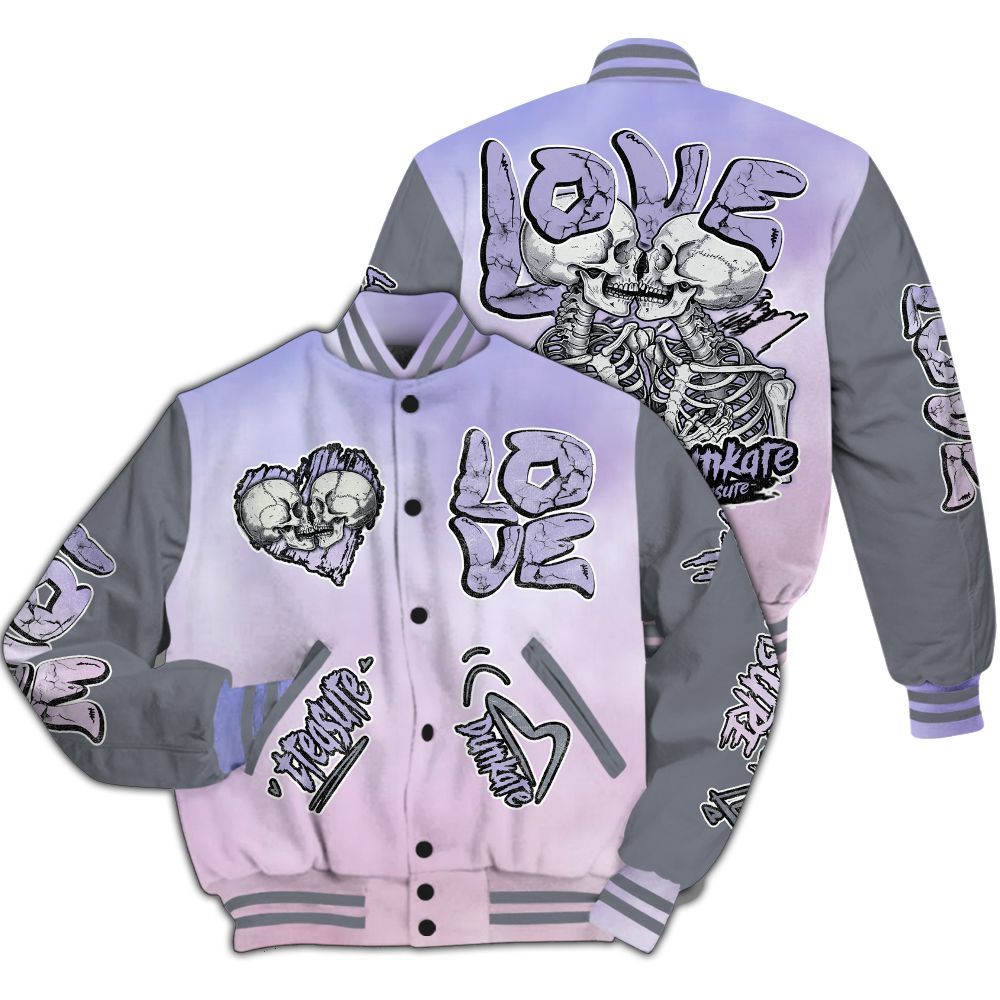 Varsity Jacket To Match Zen Master 4s - Skull Bear All Over Print
