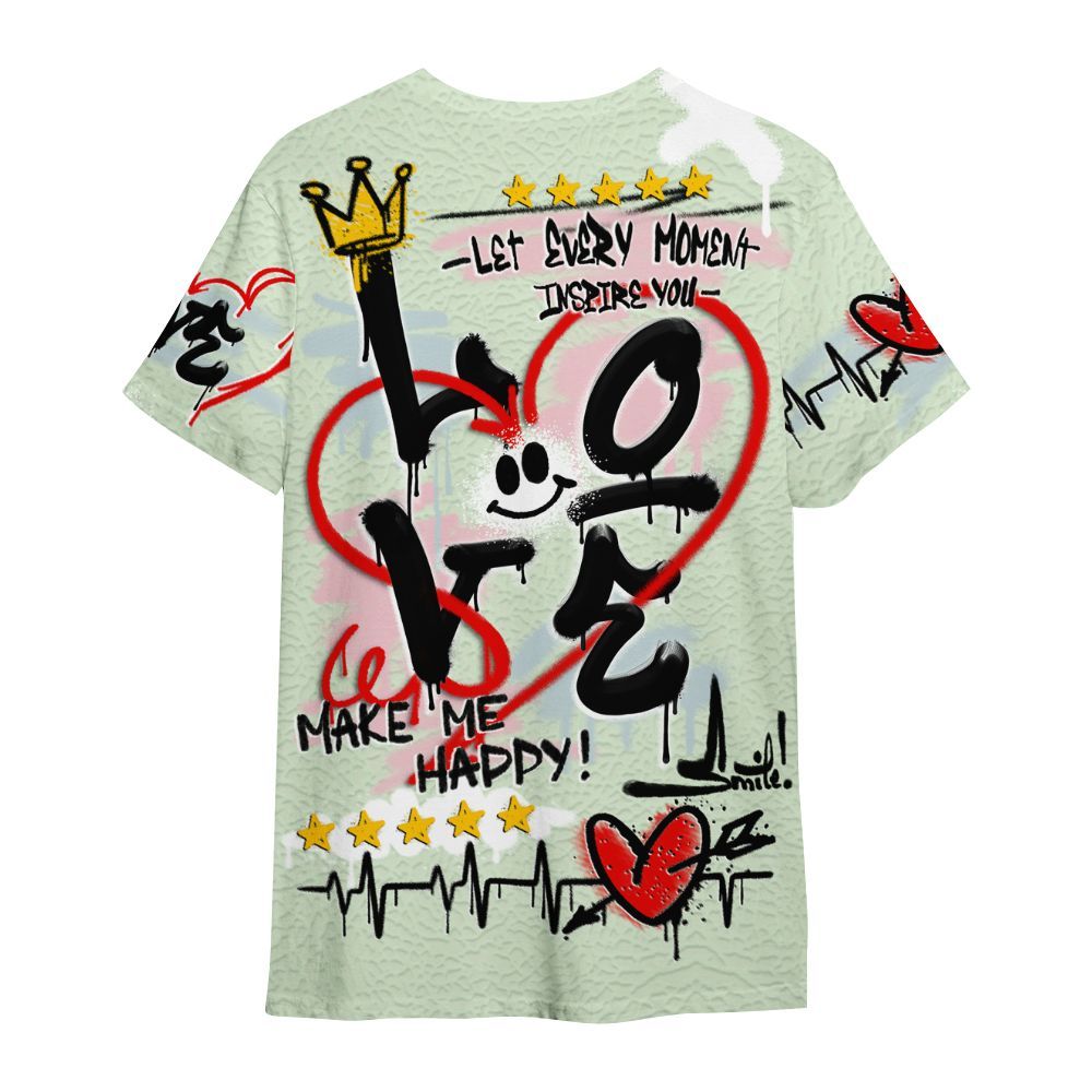 Shirt To Match Spring Is In The Air 3s - Happy Love Beats Graffiti Streetwear All Over Print