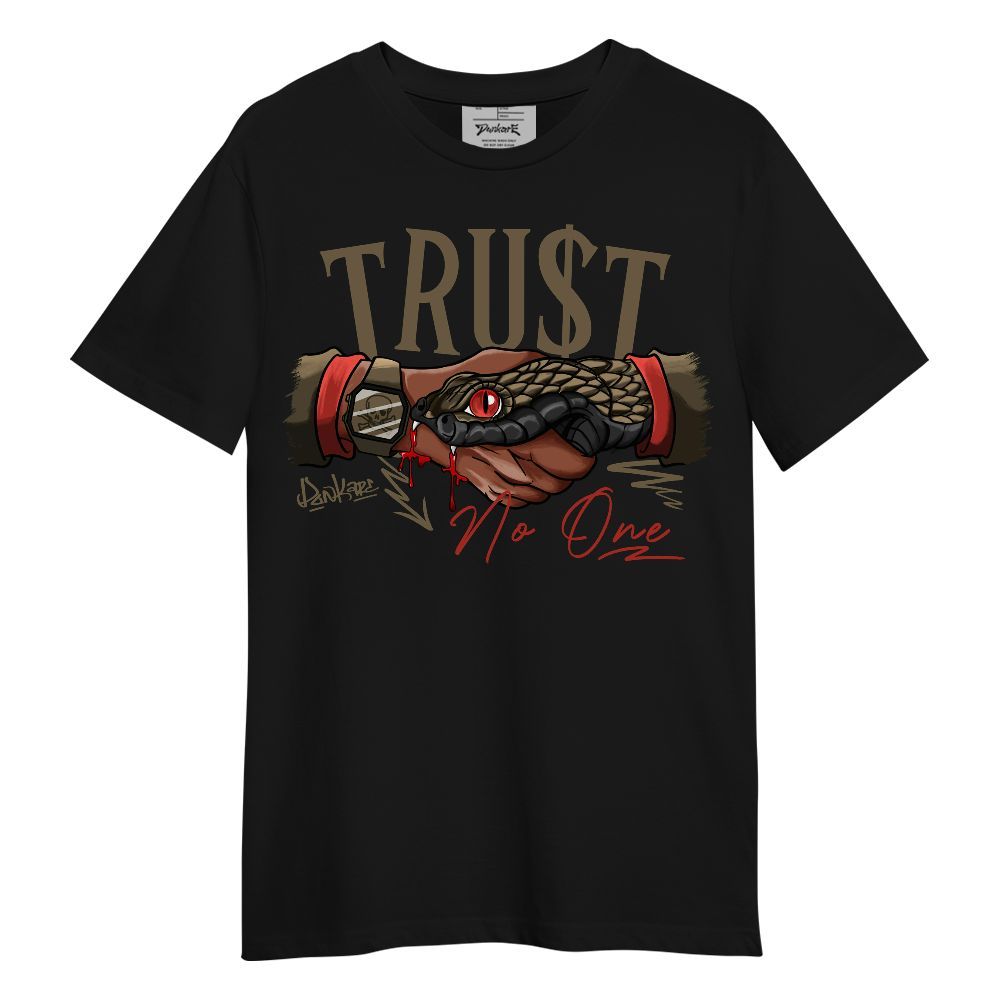 Shirt To Match Olive 9s - Snake Trust No One Graphic Unisex Shirt