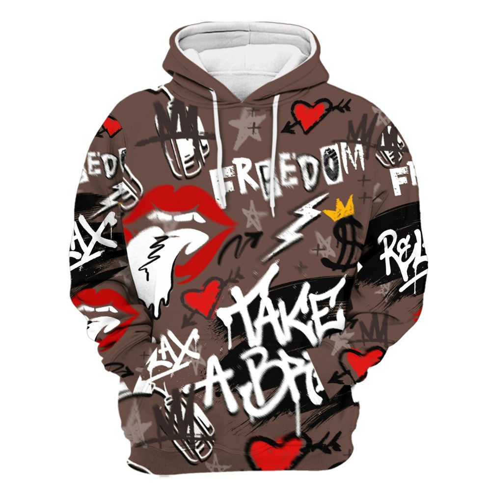 Hoodie To Match Air Force 1 Low Escape - Take Break Freedom Graffiti Streetwear All Over Print