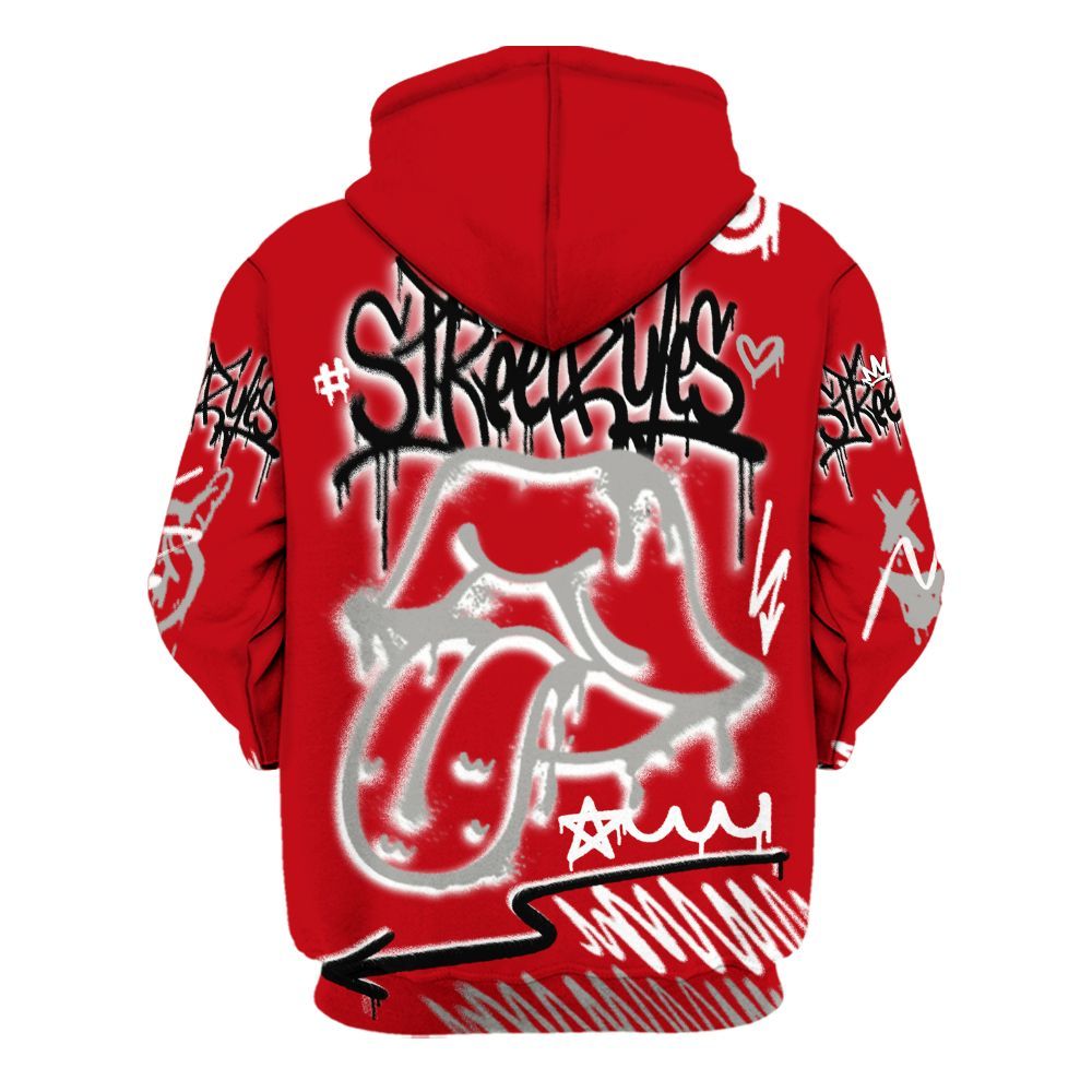 Hoodie To Match Air Griffey Max Gray Reds 1s - Break Rules Streetwear All Over Print