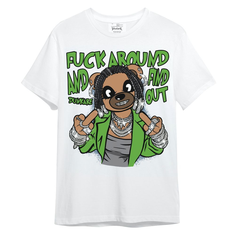 Shirt To Match Retro Green Bean 5s - F#ck Around Bear Bear Unisex Shirt