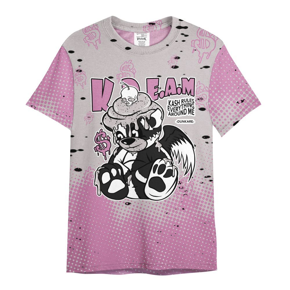 Shirt To Match Neutral Grey Black White Orchid 4s - Loot Bear Unique Drip All Over Print