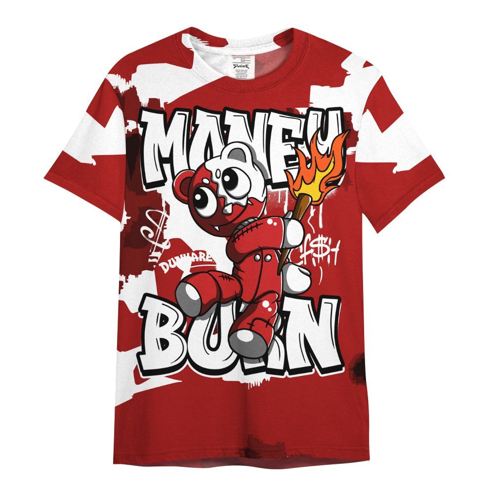 Shirt To Match Red Taxi 12s - Money Burn Retro Red Taxi 12s Outfit All Over Print
