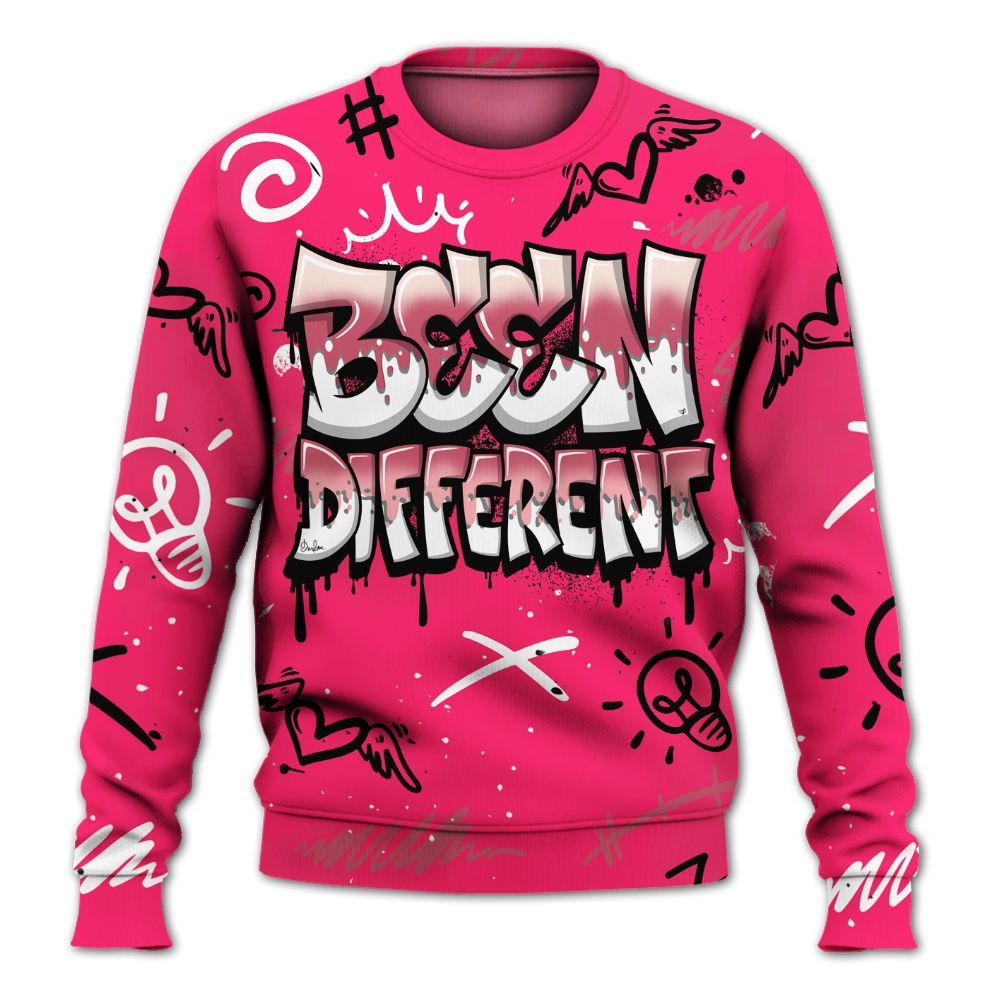 Sweatshirt To Match A'One Hyper Pink Shirt, Drip Been Di2ferent All Over Print
