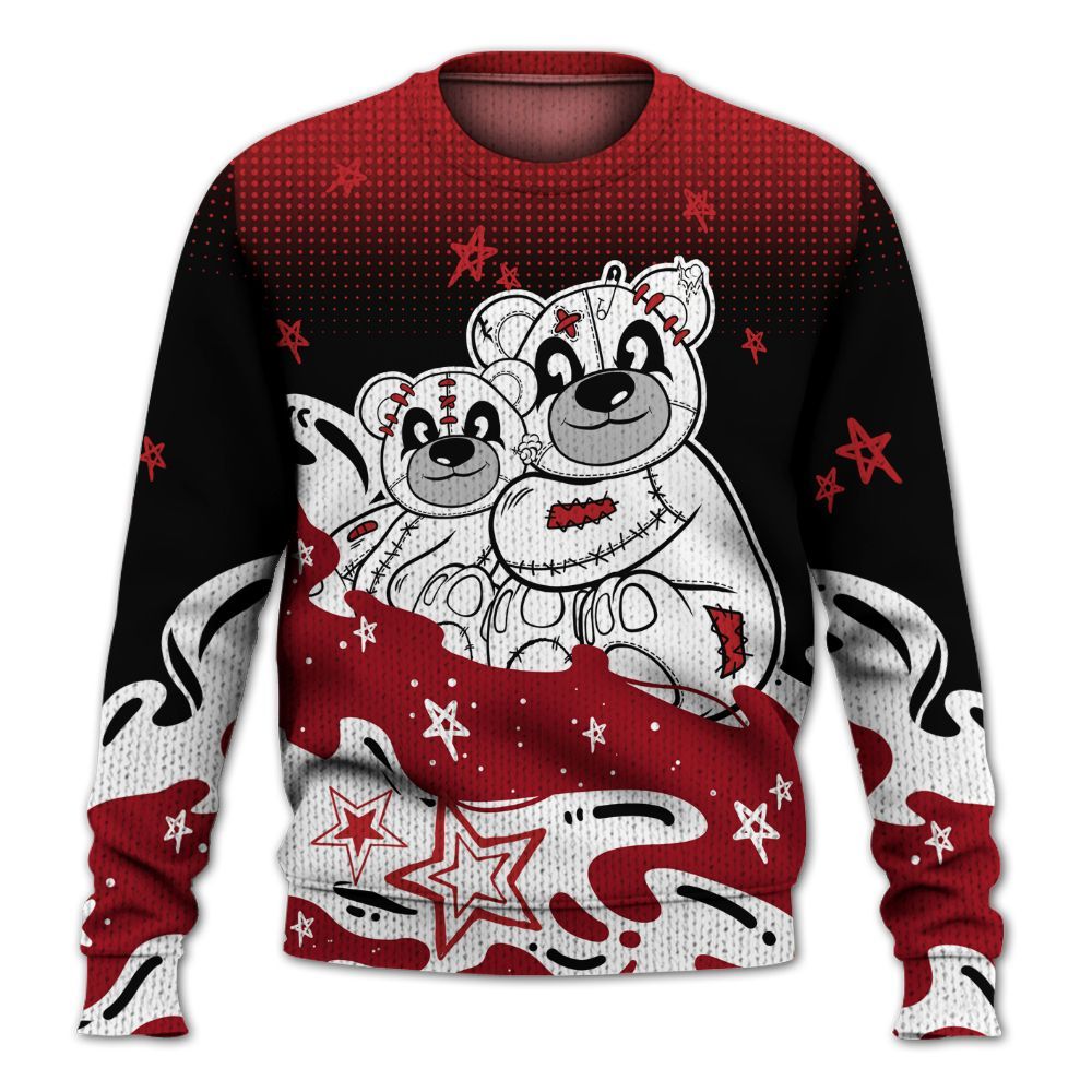 Knitted Sweater To Match Retro Cherry 12s - Sincere Fondness Bear Stars