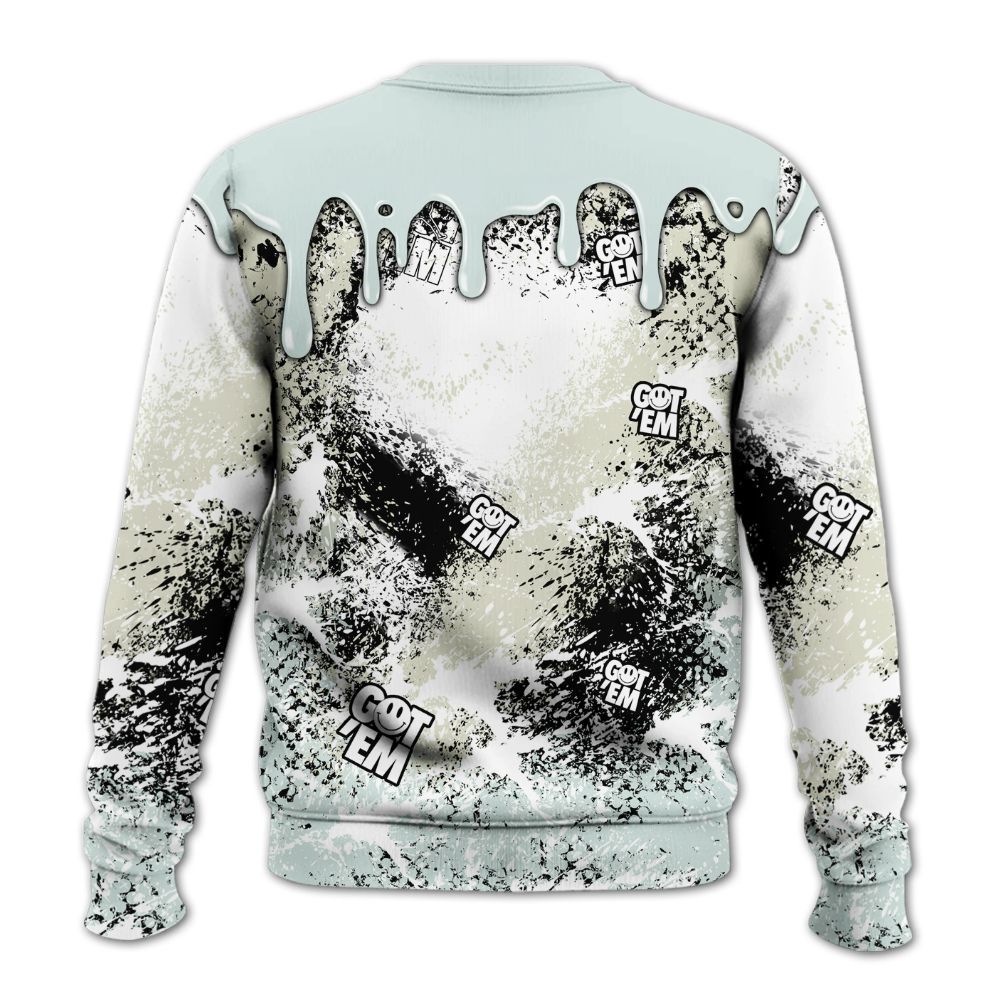 Sweatshirt To Match Pure Platinum 4s - Dripping 23 Drip All Over Print