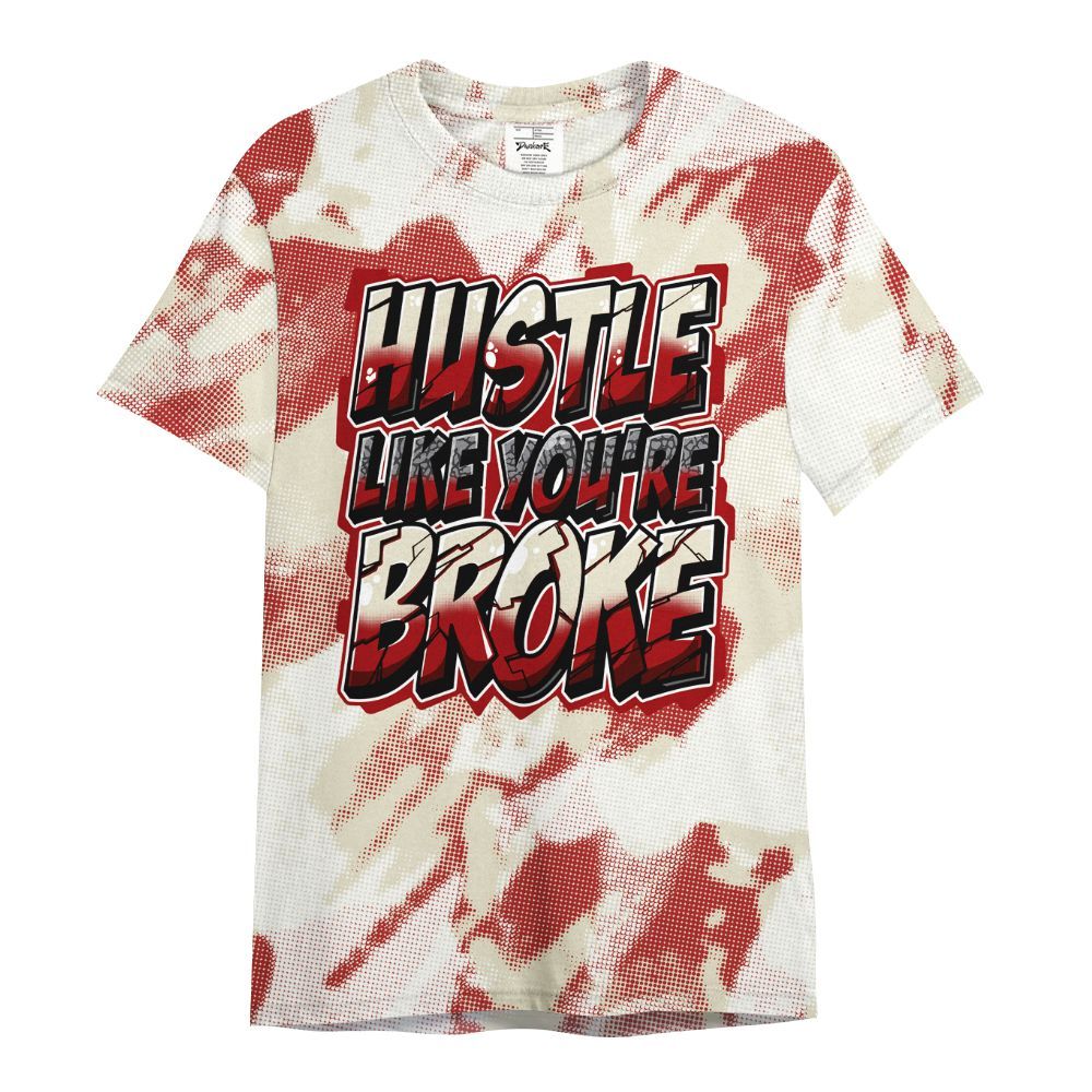 Shirt To Match Cement Grey 3s - Hustles Like Broke Abstract All Over Print