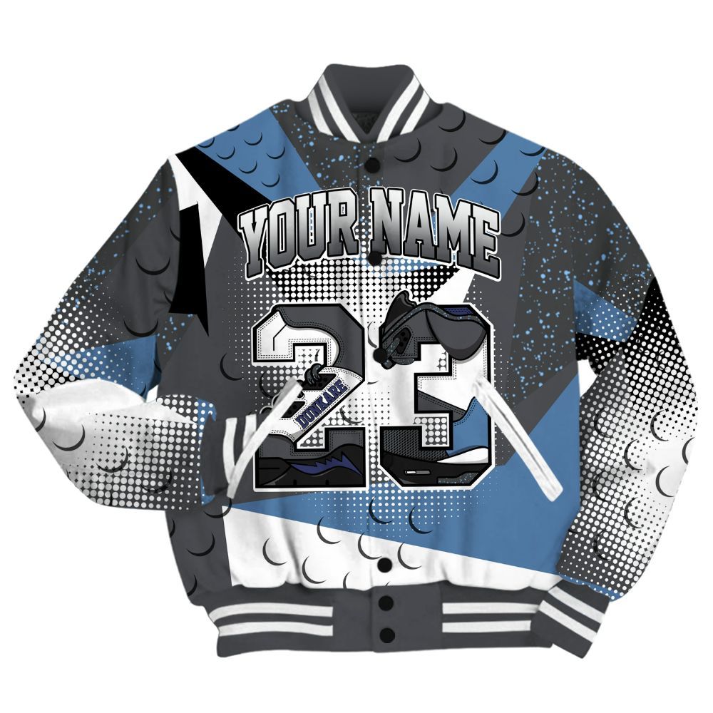 Varsity Jacket To Match Air Max 95 Stash Shirt, Poly Custom Name Number 23 5s All Over Print