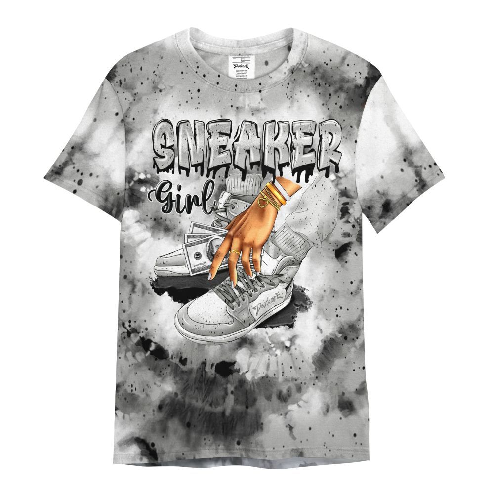 Shirt To Match Retro White Oreo 4s - SNEAKER Girl Money Drip Tie Dye All Over Print