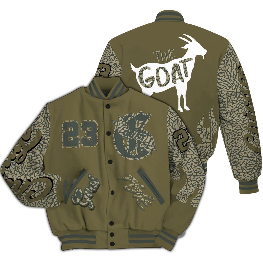 Varsity Jacket To Match Retro Family Affair 3s - The G.O.A.T Streetwear All Over Print