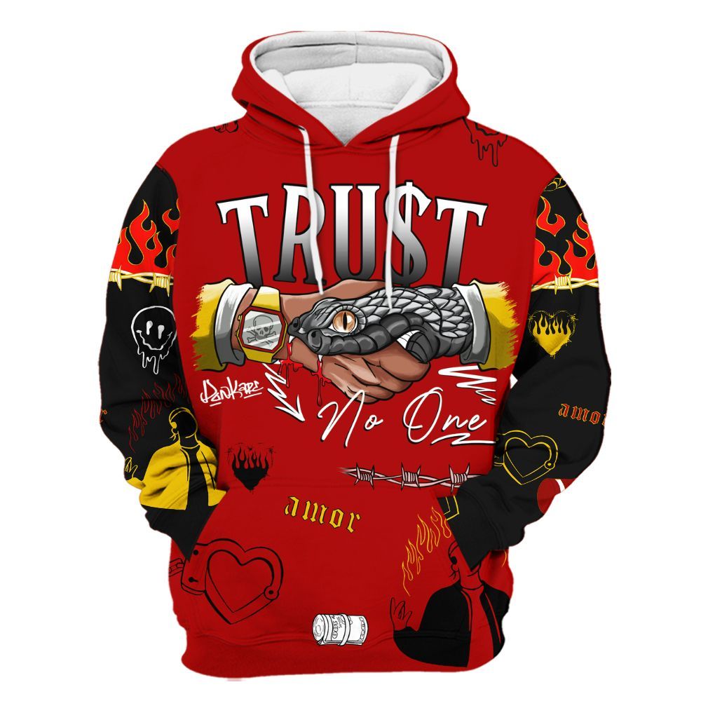 Hoodie To Match Low Lucky Cat 1s - Snake Trust No One All Over Print