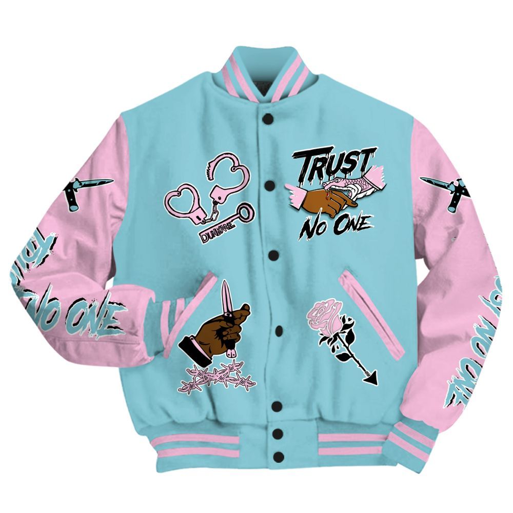 Varsity Jacket To Match SB Dunk Low Visty - Trust No One Dripping All Over Print