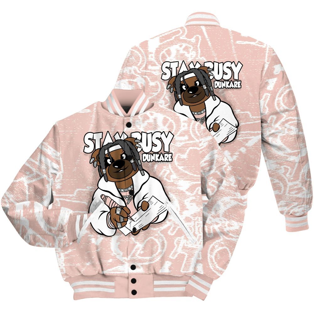 Varsity Jacket To Match Low Legend Pink 11s Shirt - Maintain Activity Bear Avant-Garde All Over Print