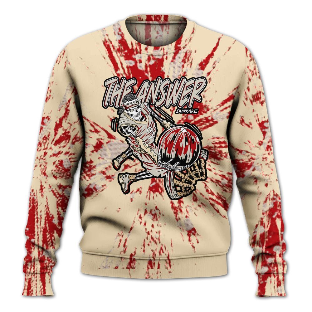 Sweatshirt To Match Dunk Low Strawberry Waffle - The Answer Skeleton Luxury All Over Print