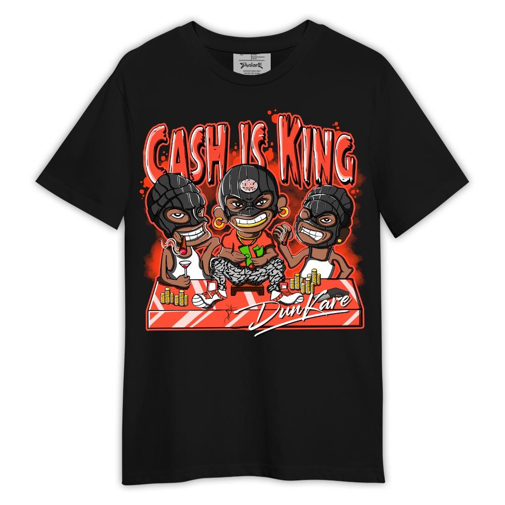 Shirt To Match Georgia Peach 3s - Cash Is King Robber Gang Shirt Outfit 3 Cosmic Clay 1005 LGH