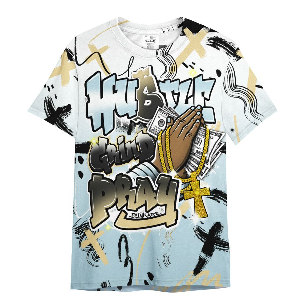 Shirt To Match Low Year Of The Snake 11s - Money Hustle Grind Pray All Over Print