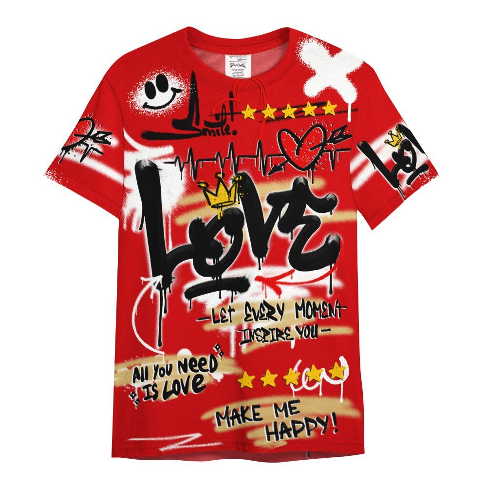 Shirt To Match Ja 2 Halloween - Happy Love Beats Graffiti Streetwear All Over Print