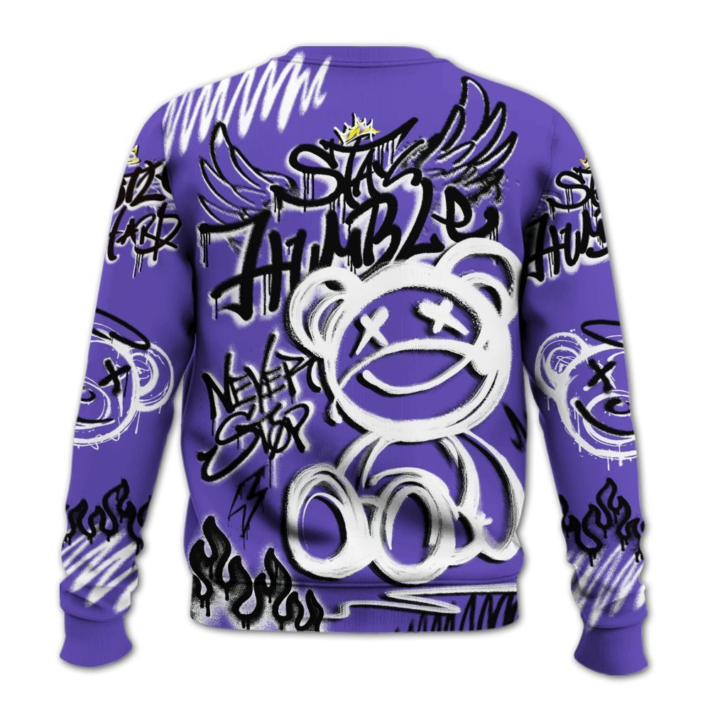 Sweatshirt To Match Field Purple 12s - Humble Drip Streetwear Graffity All Over Print