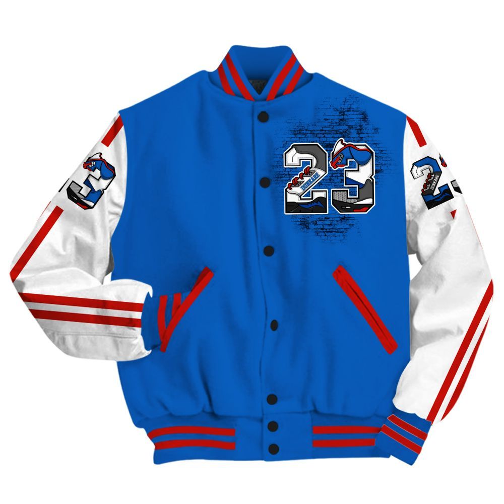 Varsity Jacket To Match Kobe 6 Game Royal - Custom Name Number 23 5s All Over Print